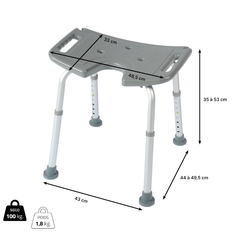 Taburete de ducha Bora - Imagen 3