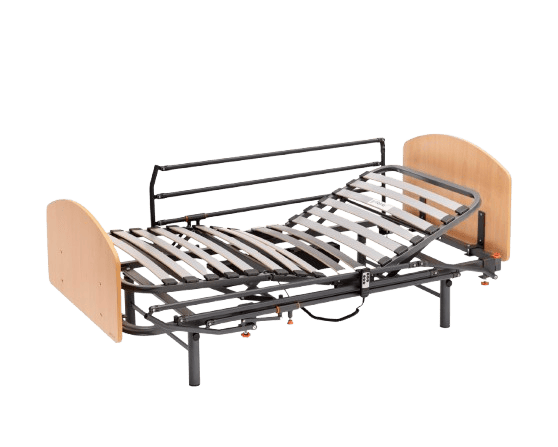Cama articulada con barandilla para descanso